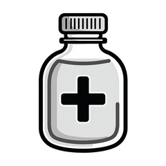 Obraz premium Medicine bottle icon Vector Illustration