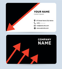 Modern business card template. Clean and minimalistic design emphasizes the corporate identity of the company. The image reflects professionalism and elegance.