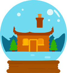 Obraz premium Winter Holiday Glass Snow Christmas