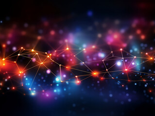 Obraz premium Awesome Geometric graphic background communication big data complex with political world map