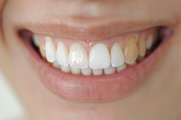 Obraz premium Teeth before and after whitening. Dental care concept. Neural network ai generated art