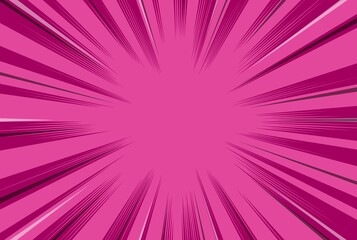 Comic background, pink pop art animation 