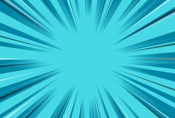 Comic background, light blue pop art animation 