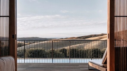 Fototapeta premium sea, water, sky, beach, bridge, wooden, view, nature, lake, landscape, summer, ocean, wood, architecture, road, path, travel, sunset, clouds, vacation, balcony, pier, house, building