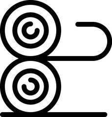 Continuous production line with rollers processing material on factory conveyor belt