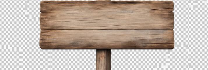 Wooden sign post with blank space for messages outdoors