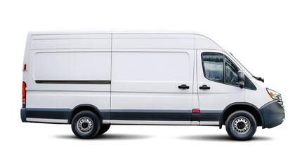 Big Van with white color side view isolated on white