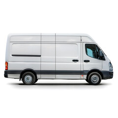Big Van with white color side view isolated on white