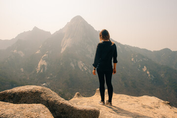 peak of stone in Bukhansan national park, Seoul - sep, 2 2024