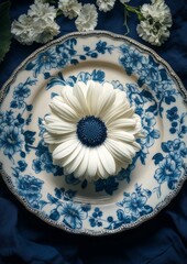 Obraz premium plate with flower