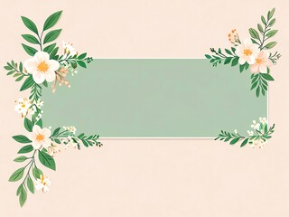 Elegant Floral Frame Design: Pastel Hues and Delicate Blooms