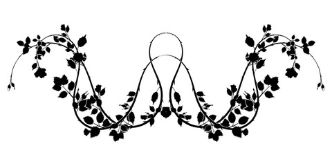 swirled pattern rose weave plant element. vector