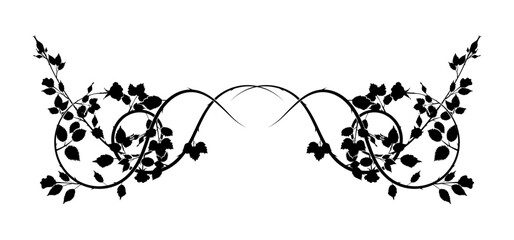 squiggle pattern roses weaving plants element new