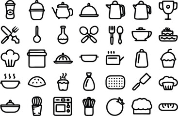 kitchen icons set