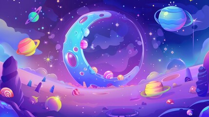 Fantasy Space Landscape