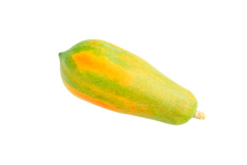 Ripe papaya fruit isolated on white background, Organic papaya, Ripe fruit