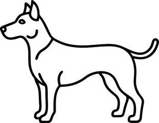vector illustration of a dog
