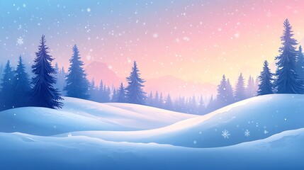 Abstract background of snow and winter landscape view