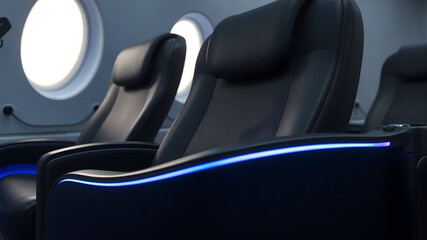 The stylish black temperature-controlled chair uses a seat analysis system to adjust comfort