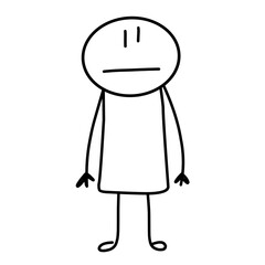 Hand drawn stickman line