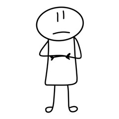 Hand drawn stickman line