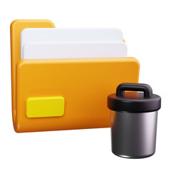 Trash File 3d Render Icons