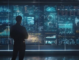 Security Officer Monitoring Digital Financial Dashboards for Fraud Detection