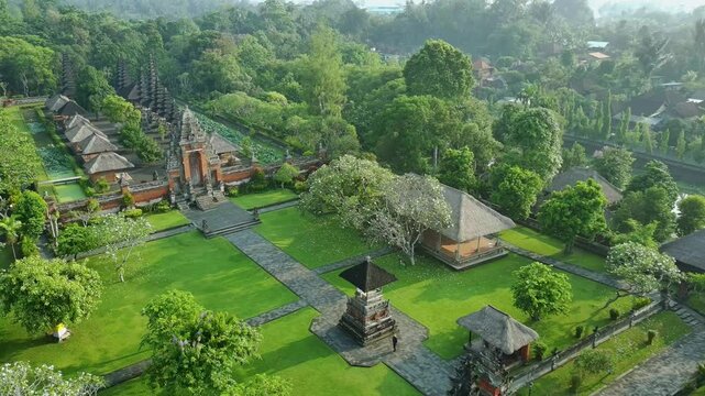 Drone View Of Taman Ayun in Mengwi Badung Bali Indonesian November 2024