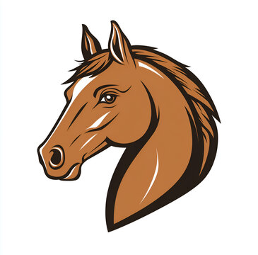 recommend clip art: head horse isolated on white background