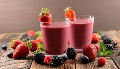 strawberry and blackberry smoothie