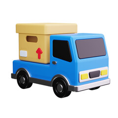 delivery truck 3d Render Icons