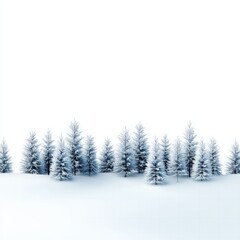 Obraz premium Winter landscape snowy forest nature photography tranquil environment wide angle serenity and beauty