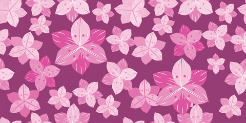 Seamless pattern with ornament of flowers