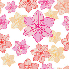 Seamless pattern with ornament of flowers