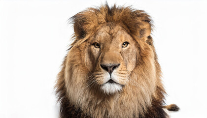 Obraz premium Lion on white background