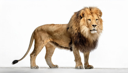 Obraz premium Lion on white background