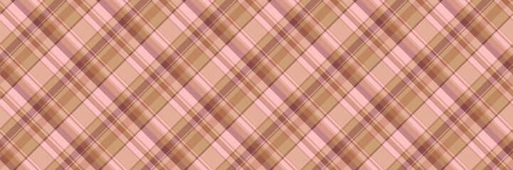 Canadian check tartan textile, kitchen pattern fabric plaid. Sofa seamless texture background vector in orange and red colors.