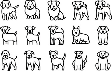 set of dogs icons