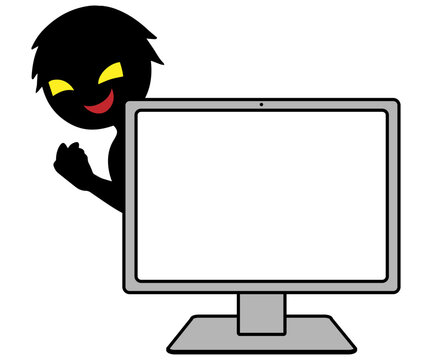 recommend clip art: ハッカーとパソコンの素材
