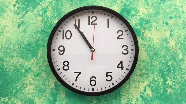 Fast moving hands on a clock