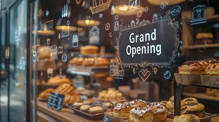 Vibrant Bakery Celebrates Grand Opening with Business Loan Concepts and Copy Space