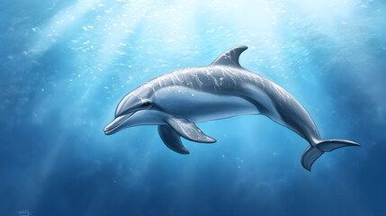 Naklejka premium dolphin in the water