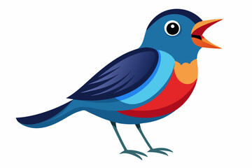 Birdsong Vector on White