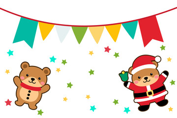 hanging flag party chrismas