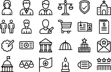 set of icons