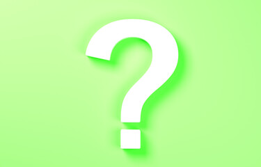 3D素材_クエスチョンマーク_緑