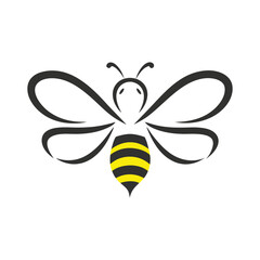 Creative Bee Logo Vector Design for Modern and Abstract Branding.