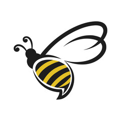 Creative Bee Logo Vector Design for Modern and Abstract Branding.