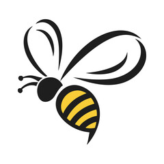 Creative Bee Logo Vector Design for Modern and Abstract Branding.