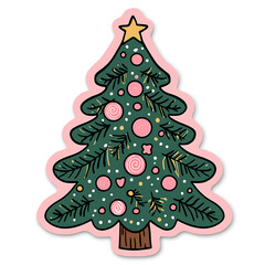 Christmas tree cookie sticker